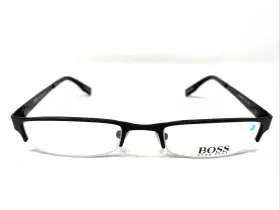 52-20-135 Hugu Boss U313 Hugo Italy 0105/u 003 Black Half Rim Eyeglasses Frame