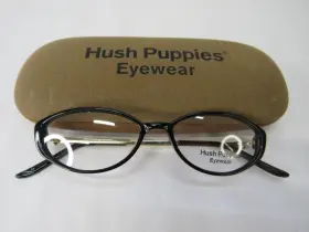 15-135 Hush Puppies H003 Puppy Eye Wear Womens Glasses 50 Bk Gemstones