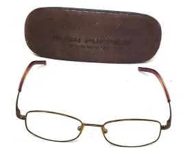 49-17-140 Hush Puppies Hp370 Eyewear Br Brown Full Rim Eyeglasses Preowned Cond