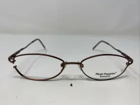 51-16-135 Hush Puppies Ht26 Brown-br Metal Full Rim Eyeglasses Frame Yi49
