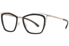 166504-1 Ic Berlin Louisa Eyeglasses Frame Womens Rose Gold/black Full Rim Cat Eye 47mm