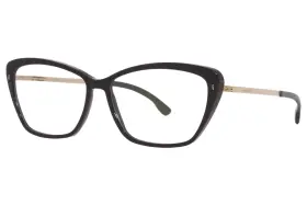 166687-2 Ic Berlin Zelda Eyeglasses Frame Womens Black/rose Gold Full Rim Cat Eye 53mm