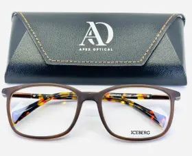 54-18-140 Iceberg Ic290v03 New Brown Tortoise Square Full Rim Eyeglasses B 40 C