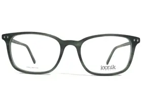 52-19-140 Iconik Derek-c4 Eyeglasses Frames Derek C4 Green Tortoise Square Horn Rim