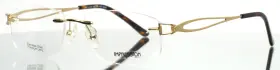 49-15-140 Impression Made Imp-14-09 Gold Womens Rectangle Eyeglasses B 31