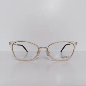 50-18-140 Innotec 5863 Womens Crystal Antique Gold Eyeglasses Frames And Case Japan