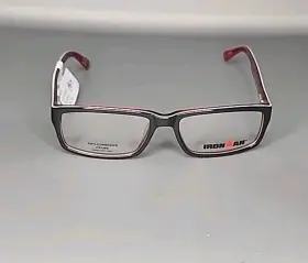 54-16-140 Iron Man Im301 Black / Red Unisex Square Full Rim Eyeglasses Frame