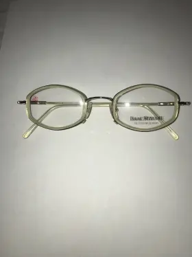 Isaac Mizrahi 49-22-140 Vintage New Capote Crystal Clear And Silver Glasses Frames