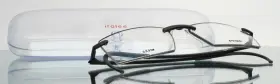 51-18-135 Italee Eye154 Eyephorics 31m Black Mens Rectangle Full Rim Eyeglasses
