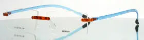 51-15-140 Italee Sf090 12p/15p Amber Mens Rectangle Rimless Eyeglasses B 27