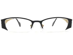 52-18-140 Iyoko-inyake Iy580 Col.167 Eyeglasses Frames Black Yellow Rectangular 52-18-140 Iyoko-inyake Iy580 Col.167 Eyeglasses Frames Black Yellow Rectangular