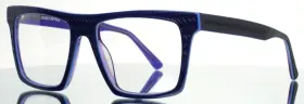 53-18-150 Iyoko Inyake Iy806 Col. 20 Navy Purple Womens Square Eyeglasses B 44
