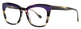 51-20-150 Iyoko Inyake Iy808 Col. 07 Purple Black Grey Womens Cat Eye Eyeglasses