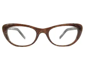 Anita-co92 J.f. Rey Eyeglasses Frames Anita Co92 Brown Tiger Stripes Gold Glitter 50-18-140