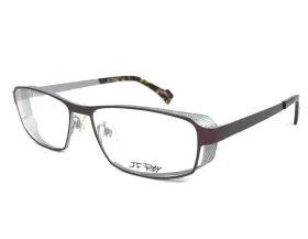55-16-144 J.f. Rey Jf2628 J.f Eyeglasses Frames 7523 Plum Ice Blue Mesh Side Shields