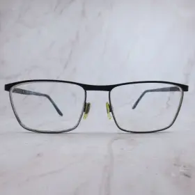 35058-6100 Jaguar Titanium Eyeglass Frames Mens Black Grey Rectangular Mod 56-17 35058-6100 Jaguar Titanium Eyeglass Frames Mens Black Grey Rectangular Mod 56-17
