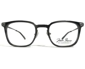 49-21-140 Jean Reno 1872-c1 Eyeglasses Frames 1872 C1 Black Grey Horn Square Full Rim