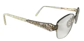 53-18-140 Jessica Mcclintock Jmc-045 Jmc 045 Eyeglasses Frames Only Gold Metal Cat Eye