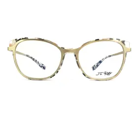 51-17-143 Jf Rey Jf2825 Eyeglasses Frames 5500 Brushed Gold Glitter Black