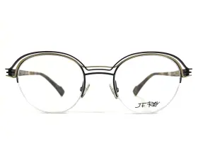 48-21-148 Jf Rey Jf2879 Eyeglasses Frames 0050 Black Gold Hazelnut Tortoise
