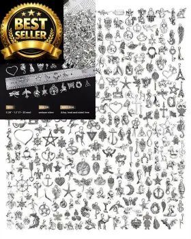 Usa00452 Jialeey 300 Pcs Wholesale Bulk Lots 0.28 Inch - 1.2 7 30 Mm Antique Silver