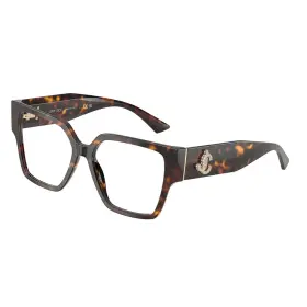 3032b Jimmy Choo Jc 5002 Havana Plastic Square Eyeglasses 53mm
