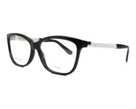 Jc105 Jimmy Choo U76 Black Sparkle Authentic Designer Eyeglasses With Case 55-14