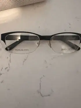 Jimmy Choo Jc128 16k Matte Black Gold Eyeglasses Made In Italy With Case