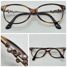 Jc221 Jimmy Choo Jc221/f 086 Havana Tortoise Women S Eyeglasses Frames 53-15 140 Italy