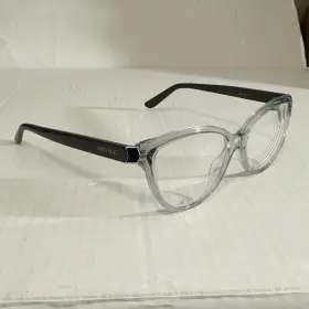 Jc226 Jimmy Choo Eyeglasses Frames Kb7 145 Clear Gray Black Italy Designer Jc226 Jimmy Choo Eyeglasses Frames Kb7 145 Clear Gray Black Italy Designer