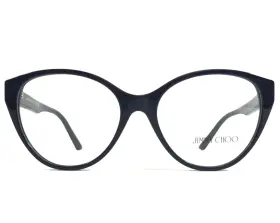 52-16-140 Jimmy Choo Jc3009 Eyeglasses Frames 5016 Shiny Blue Cat Eye Full Rim