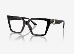 Jcgljc3017u-shnyblkclear-eyg Jimmy Choo Jc3017u 5000 Shiny Black Frame Demo Lens 54/17/140 Eyeglasses