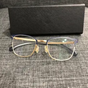 Lmf-18s-110-858 Jins Blue Sapphire Metal Rectangular Semi Rimless Read Descript Lmf-18s-110-858 Jins Blue Sapphire Metal Rectangular Semi Rimless Read Descript