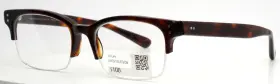 Mcn-15s-u076c Jins 86 Havana Mens Rectangle Half Rim Eyeglasses 52-19-151 B 36 D
