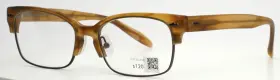 Mmf-15a-u287a Jins 80 Beige Stripe Womens Rectangle Eyeglasses 54-17-150 B 36