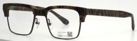 Mmf-17a-u065a Jins 87 Brown Marble Mens Rectangle Eyeglasses 51-20-150 B 38