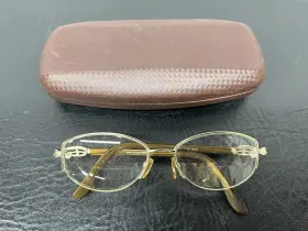 52-18-135 Joan Collins 9776 Gold Eyeglasses Crystal Accent