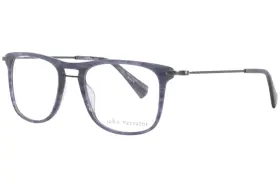 Vjv420 John Varvatos Eyeglasses Mens Blue Horn Full Rim Optical Frame 52mm