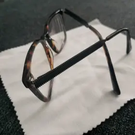 53-18-145 John Varvatos Vjvc004 Eyeglasses Frames Only Brown Dark Havana Ribbed