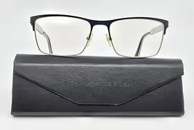 Vjvc009 John Varvatos Navy Blue Silver Full Rim Eyeglasses Frame With Case 54mm