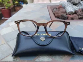 Kbt98598 Jollynova Mens Brown Glasses Frames With Titanium Hinges