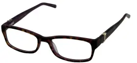 J225 Jones New York Mens Tortoise Plastic Rectangle Eyewear Frame 49mm