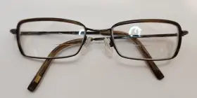 J402 Jones New York Eyeglasses 135 Metal And Plastic Vintage Clean Unique
