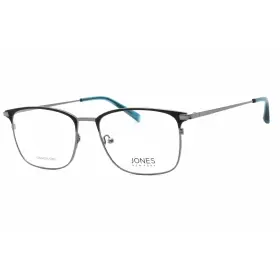 J495-0blu Jones New York Womens Eyeglasses Blue Metal Square Full Rim Frame J495 0blu
