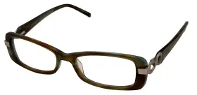 J738 Jones New York Womens Plastic Rectangle Eyewear Frame Aqua Brown J738. 52mm