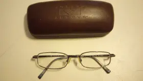 Ja134 Joseph Abboud Gun Mens Rectangular Gunmetal 50 19 140 With Case