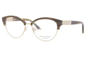Judith Leiber 891160056484 Couture Encore Eyeglasses Frame Womens Wood Full Rim Cat Eye 54mm