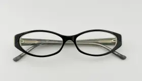 Jl1157 Judith Leiber Vtg Black Crystal Embellished Eyeglasses Japan Frame Only