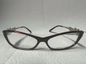 Jl1618 Judith Leiber - 06 Brown Titanium Eyeglasses Frame 53-14 130