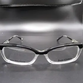0jxf Juicy Couture Clever Black And Clear Cat Eye Eyeglass Frames Womens Handmade